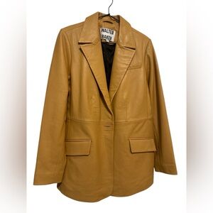 Walter Baker caramel leather blazer, size L
